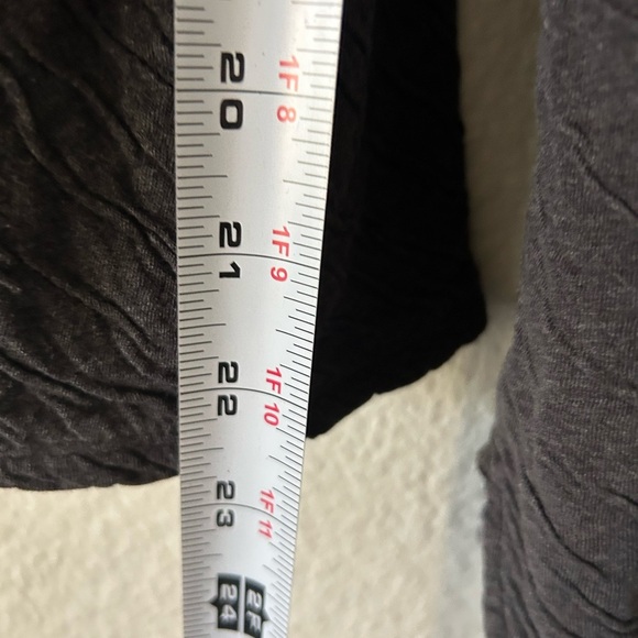 J Jill Pure Jill Cotton Ribbed Dark Gray Hooded Pullover M Cozy Coastal Grandma - Picture 10 of 14